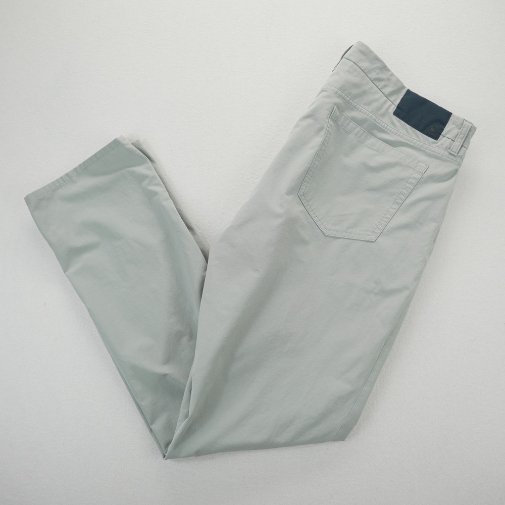 Vineyard Vines On-The-Go 5-Pocket Pants Mens 38x32 Light Grey Performance Chino